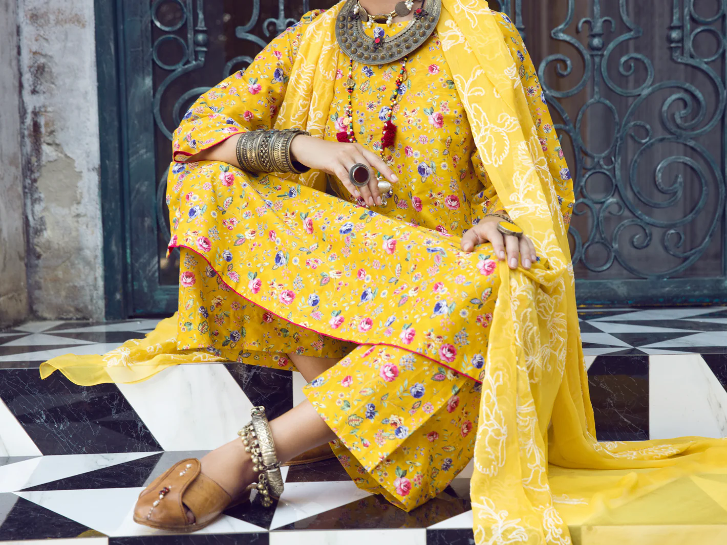 YELLOW LAWN 3PC STITCHED | ALP-3PS-US-1293/S FB-1293A - Image 5