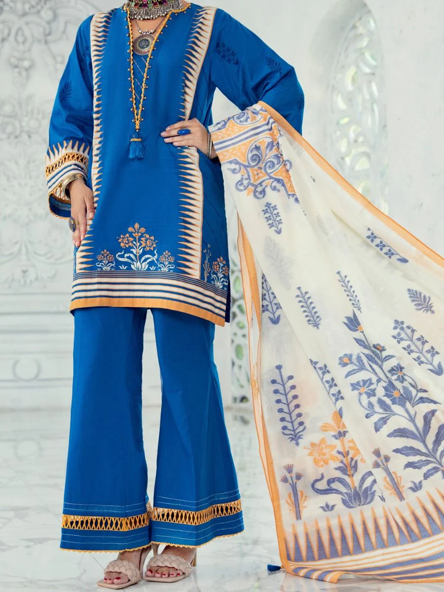 BLUE LAWN 3PC UNSTITCHED | ALP-3PS-US-1305 FB-1305A - Image 6