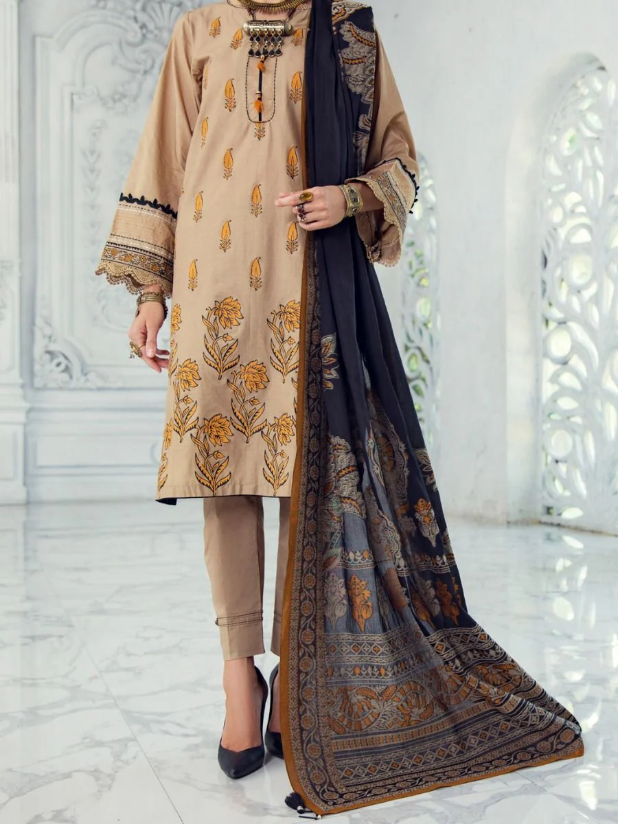 BLACK GRAPE LAWN 3PC UNSTITCHED | ALP-3PS-US-1306 FB-1306A - Image 5