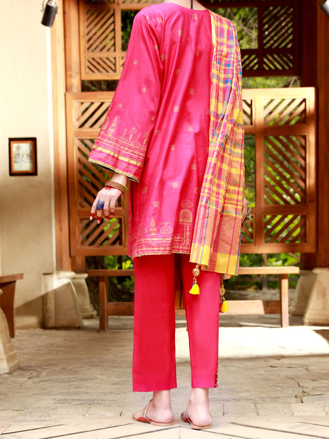 FUCHSIA LAWN 3PC STITCHED | ALP-3PS-US-1383/S FB-1183A - Image 2