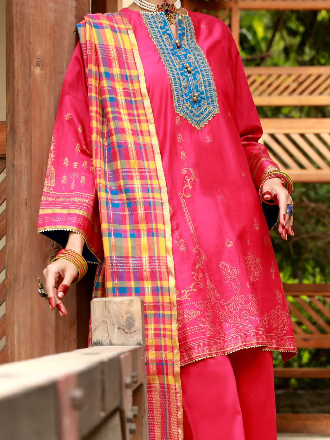 FUCHSIA LAWN 3PC STITCHED | ALP-3PS-US-1383/S FB-1183A - Image 3