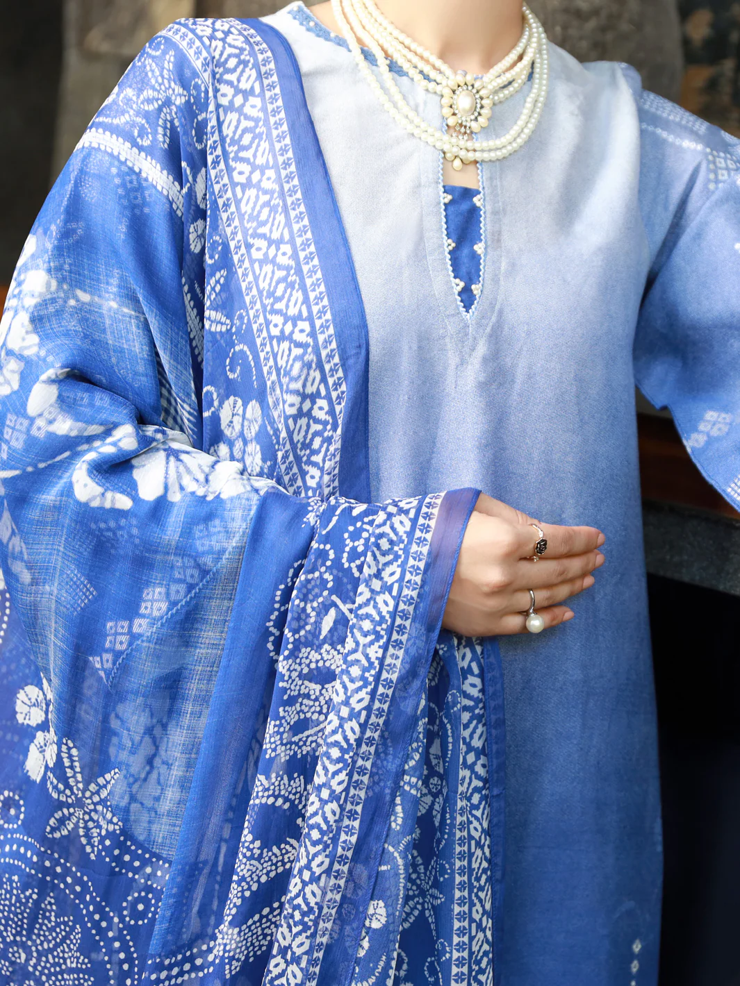 BLUE JACQUARD 3PC STITCHED | ALP-3PS-US-1390/S FB-1390A - Image 3