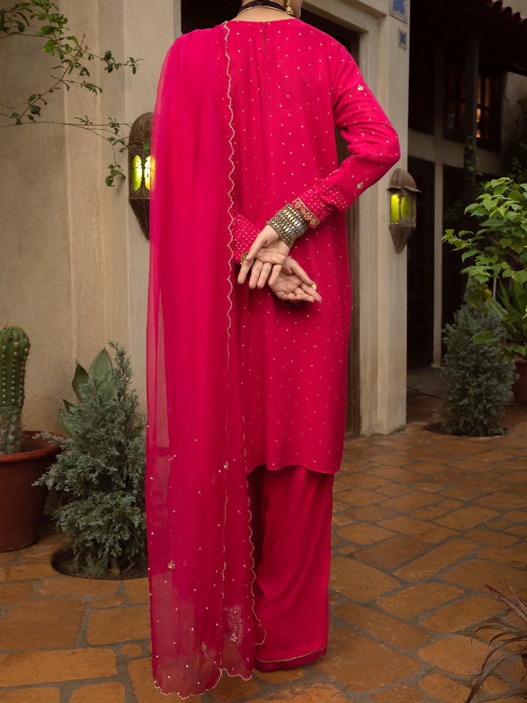 PINK PLAIN 3PC UNSTITCHED | ALP-3PS-US-1397 FB-1397A - Image 2