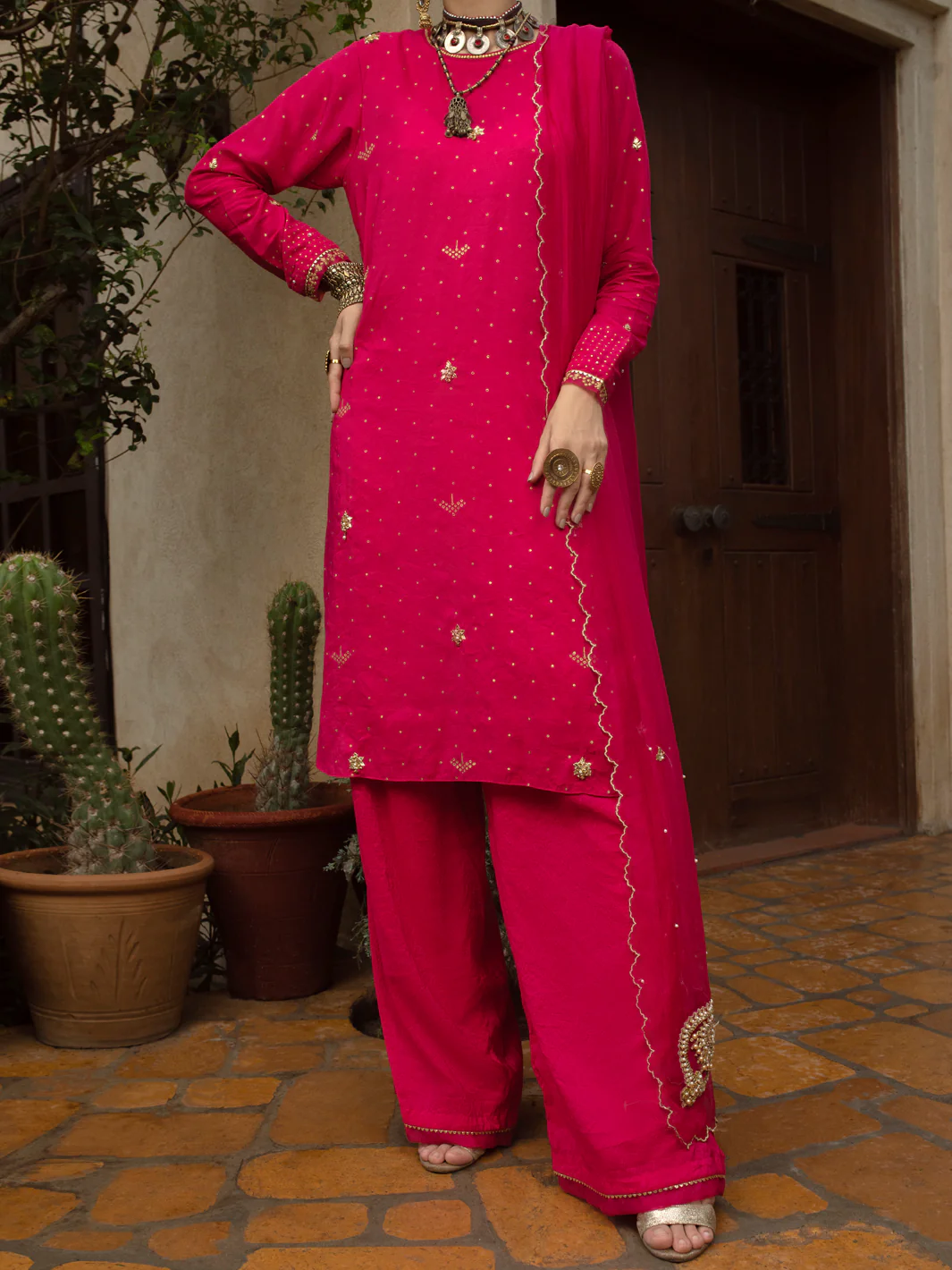 PINK PLAIN 3PC STITCHED | ALP-3PS-US-1397/S FB-1397A - Image 4