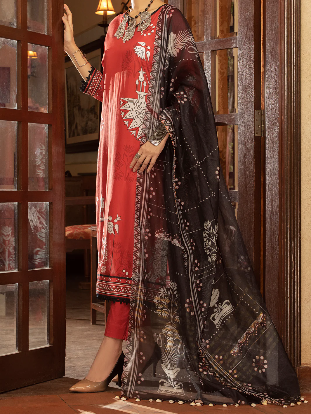 RED CAMBRIC 3PC STITCHED | ALP-3PS-US-1426/S FB-1426A - Image 6