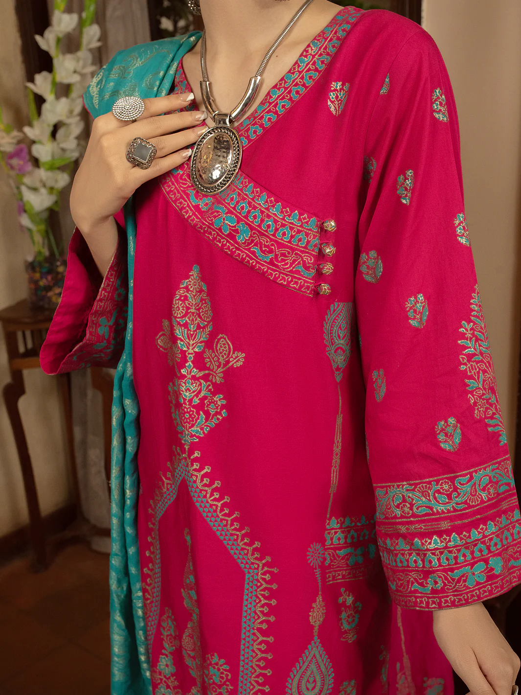 PINK CAMBRIC 3PC STITCHED | ALP-3PS-US-1429/S FB-1429A - Image 3