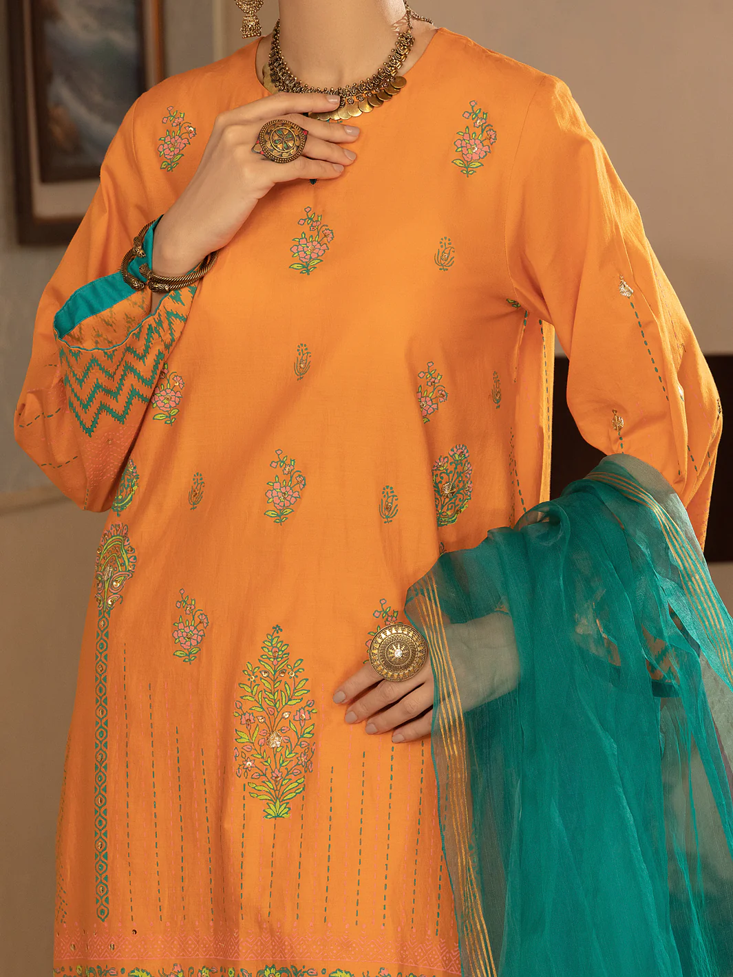ORANGE CAMBRIC 3PC STITCHED | ALP-3PS-US-1430/S FB-1430A - Image 3