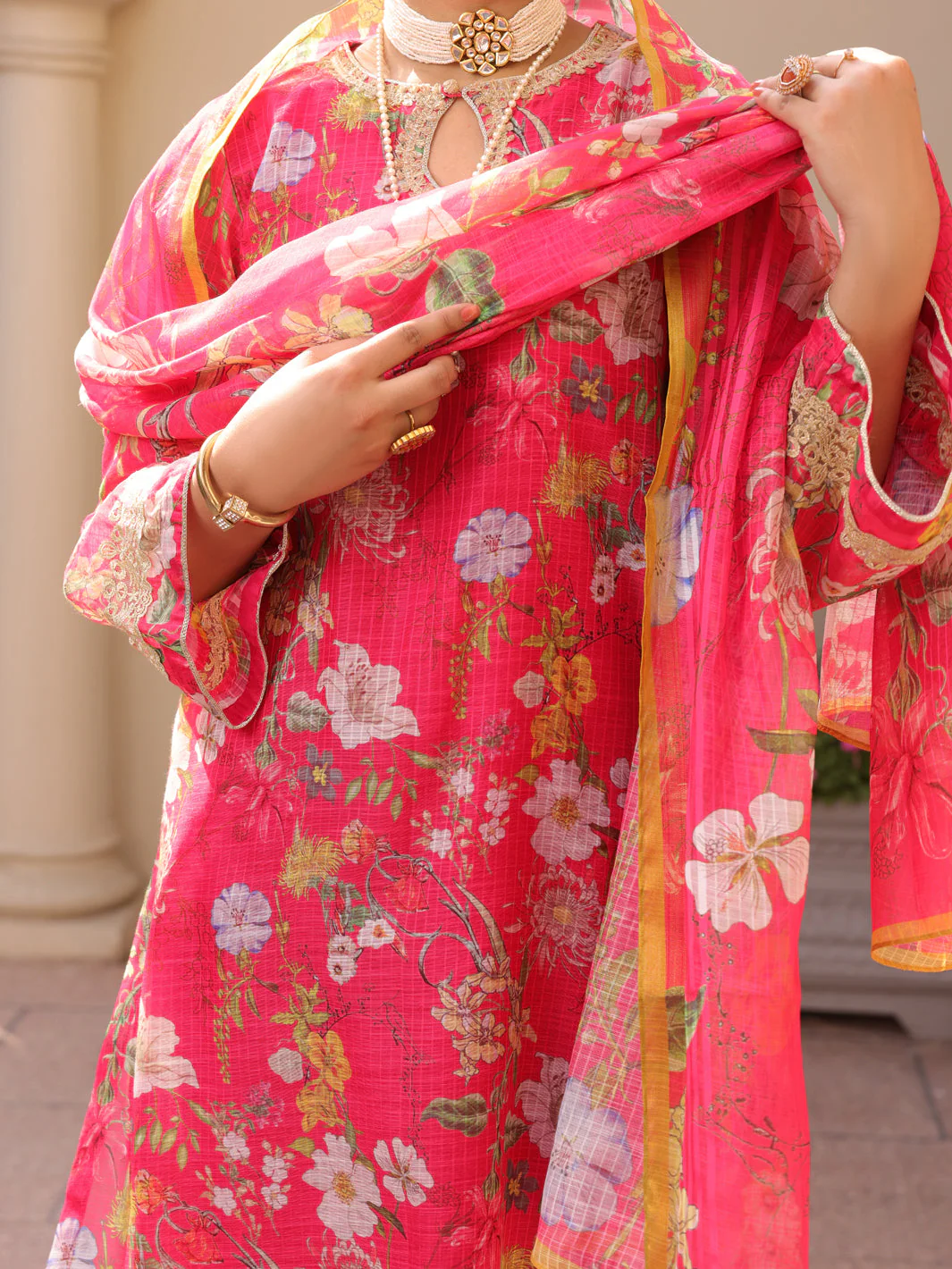 FUCHSIA 3PC STITCHED | ALP-3PS-US-1613/S FB-1613A - Image 4