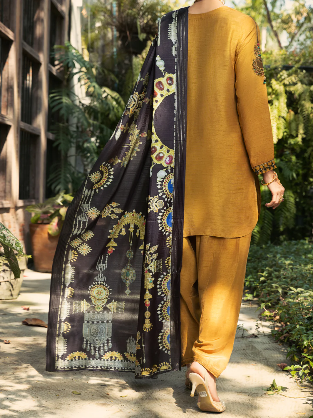 MUSTARD LAWN 3PC STITCHED | ALP-3PS-US-431/S AWP-431A - Image 2