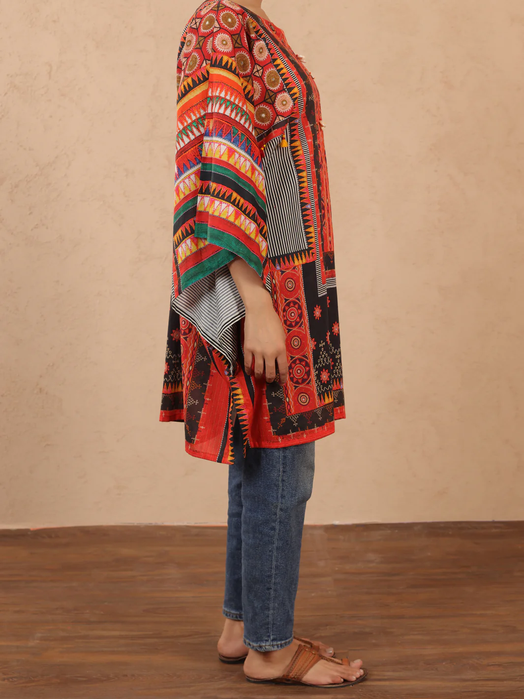 MAROON CAMBRIC KURTI | ALP-LK-1979/FB-1979A - Image 3