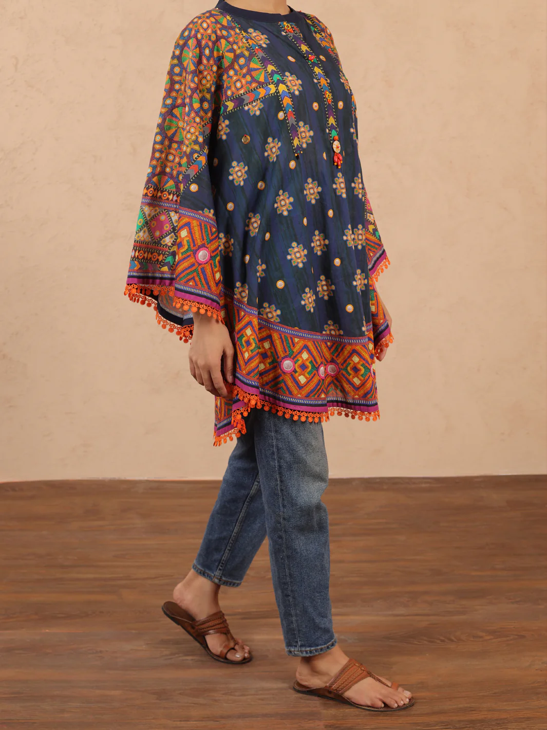 MULTICOLOR CAMBRIC KURTI | ALP-LK-1982/FB-1982A - Image 2