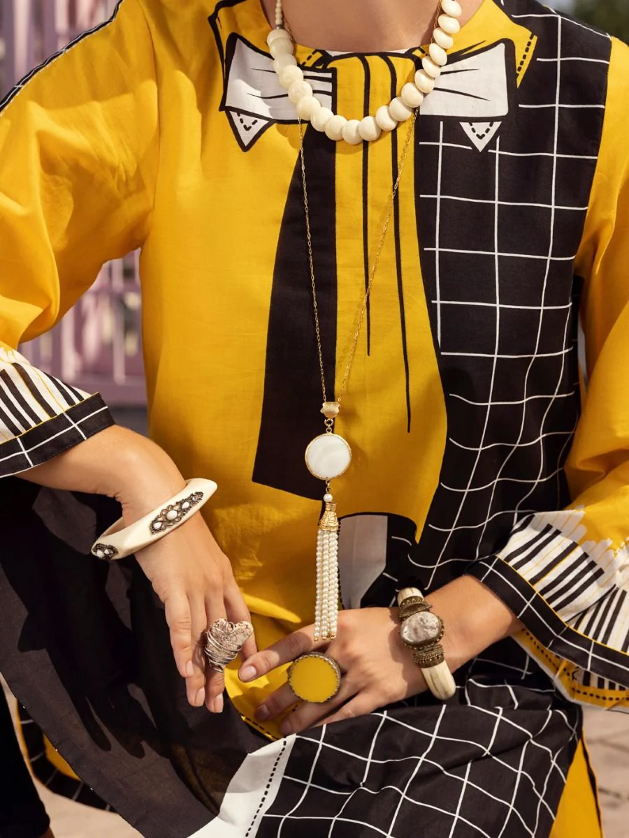 YELLOW CAMBRIC KURTI | ALP-LK-US-1339 FB-1339A - Image 3