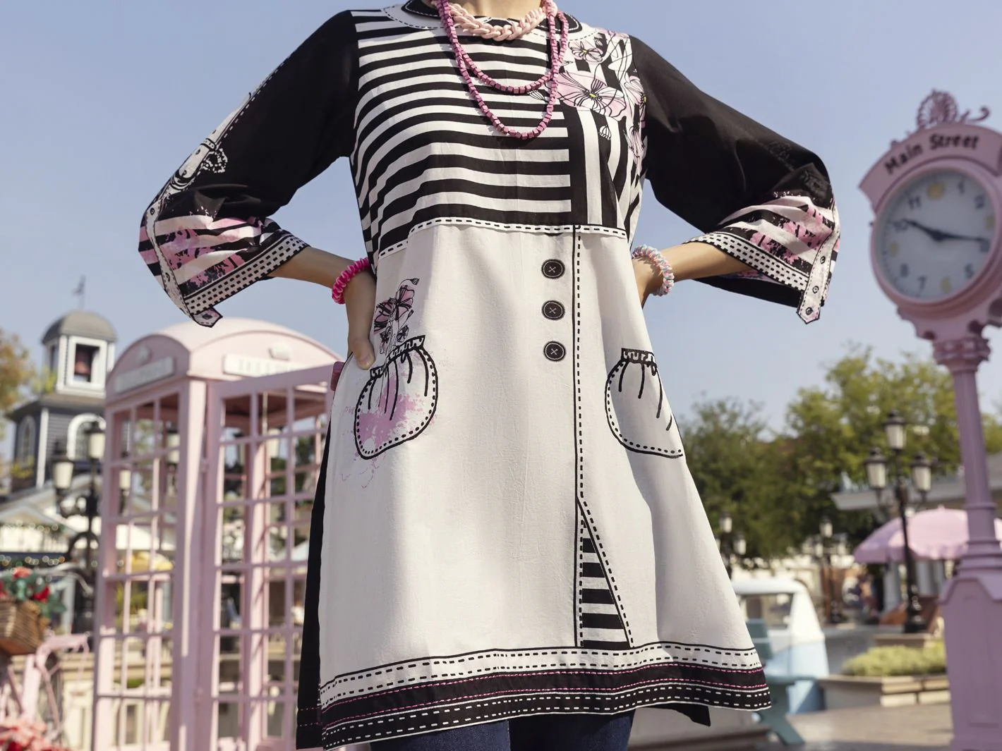 BLACK CAMBRIC KURTI | ALP-LK-US-1340 FB-1340A - Image 3