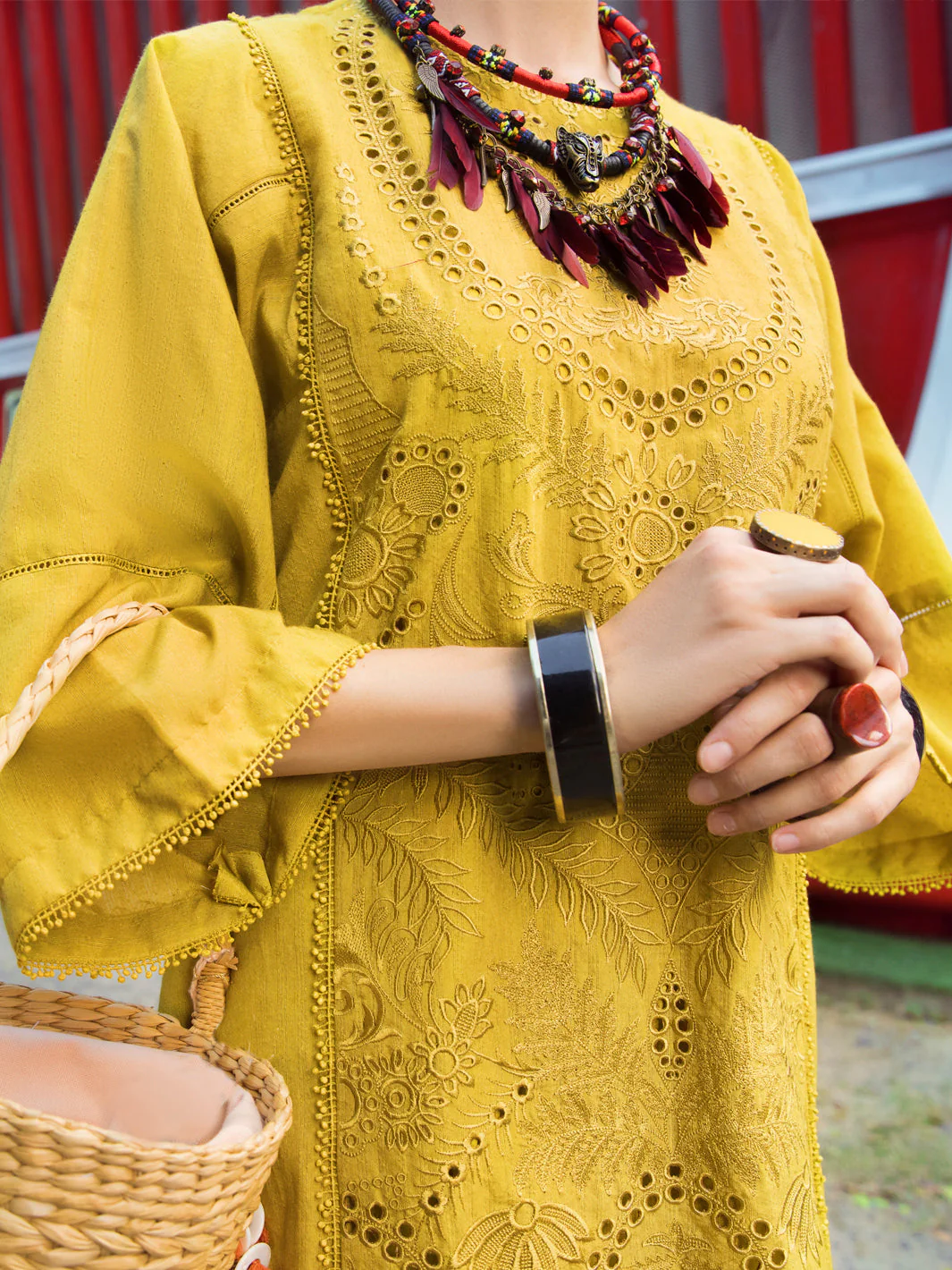 LIME GREEN VISCOSE KURTI | ALP-LK-US-1350/AM-2270A - Image 2