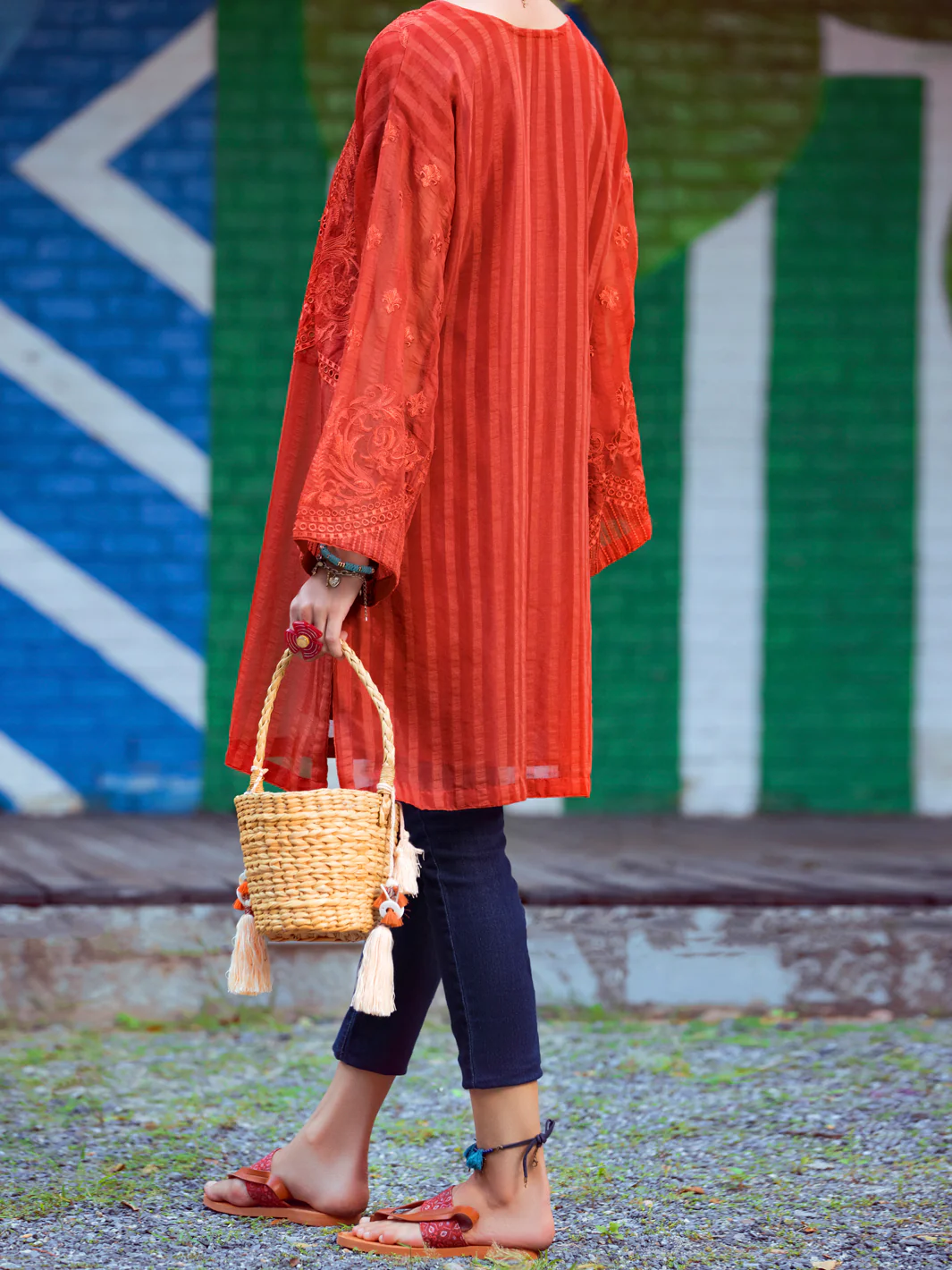 RUST KHADDI KURTI | ALP-LK-US-1351/AM-2281B - Image 2