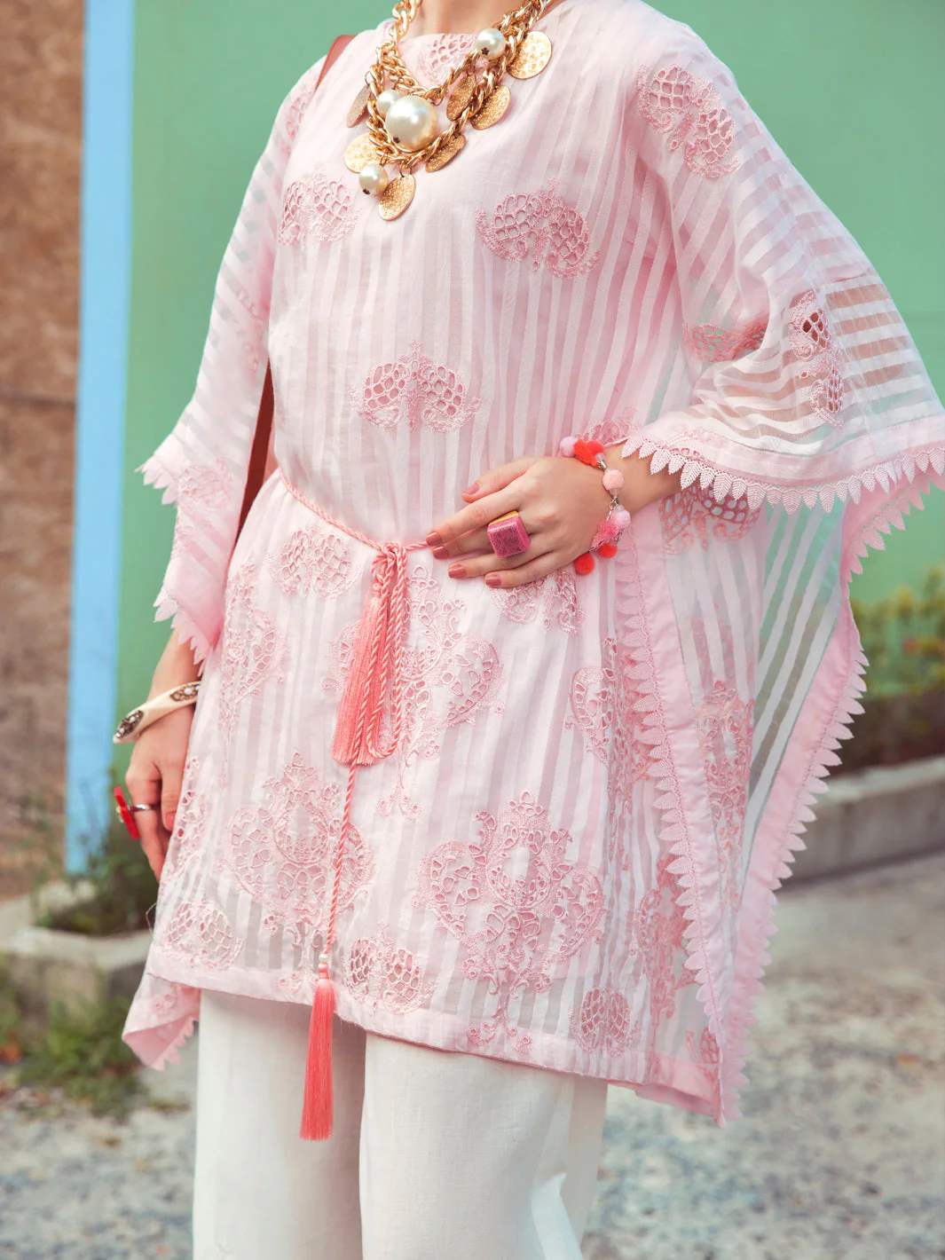 PINK KHADDI KURTI | ALP-LK-US-1352/AM-2491A - Image 3