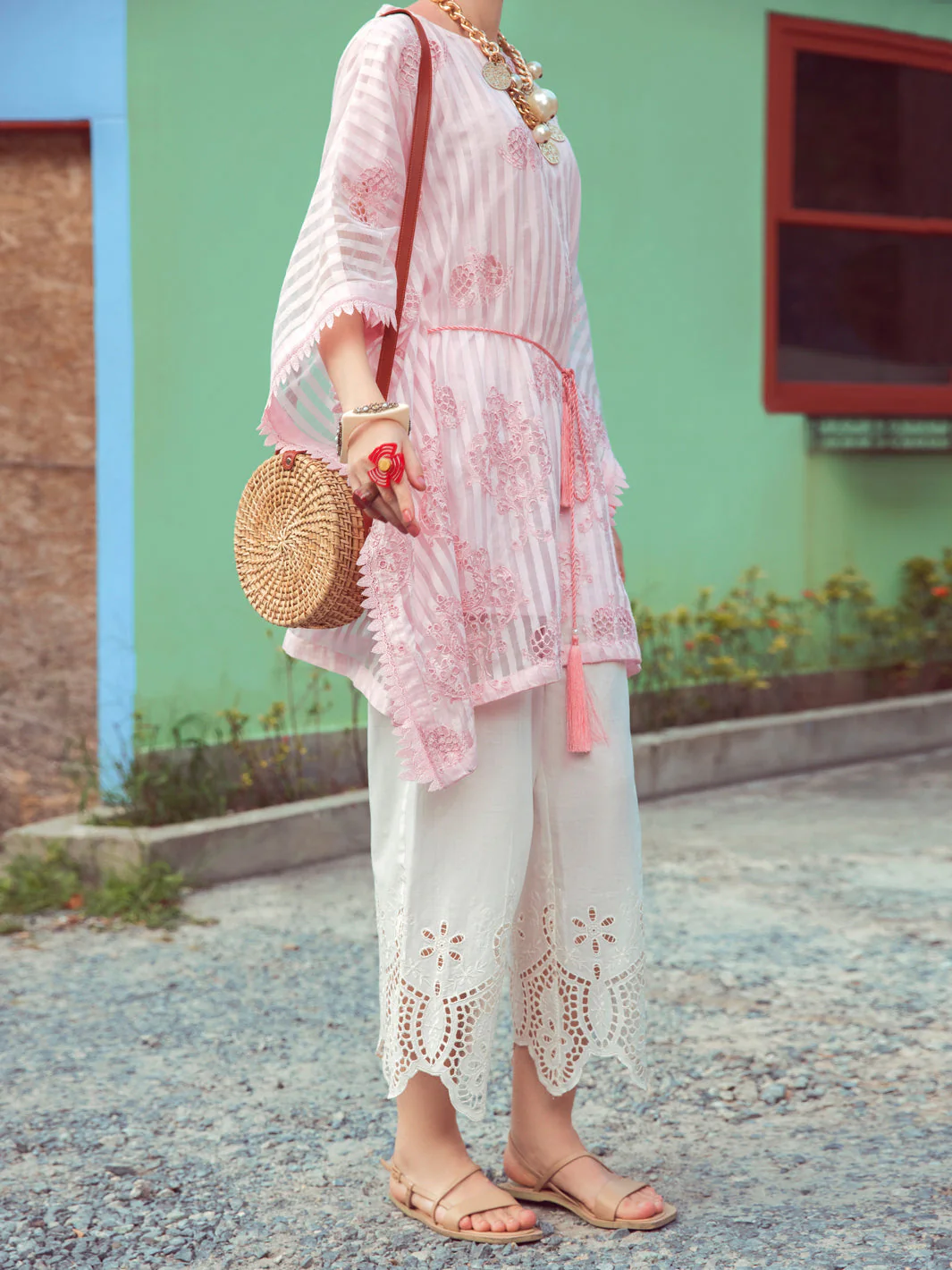 PINK KHADDI KURTI | ALP-LK-US-1352/AM-2491A - Image 5