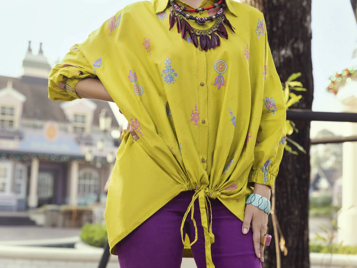 LIME GREEN KURTI | ALP-LK-US-1356/FB-1356A - Image 3
