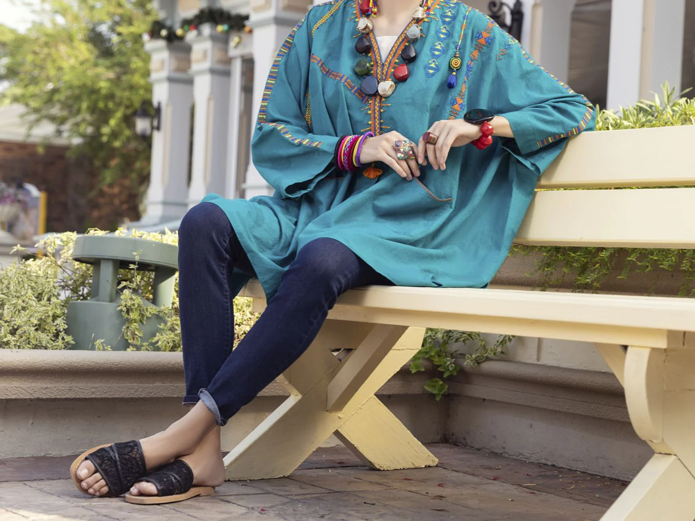 SEA GREEN KURTI | ALP-LK-US-1359/FB-1359A - Image 3