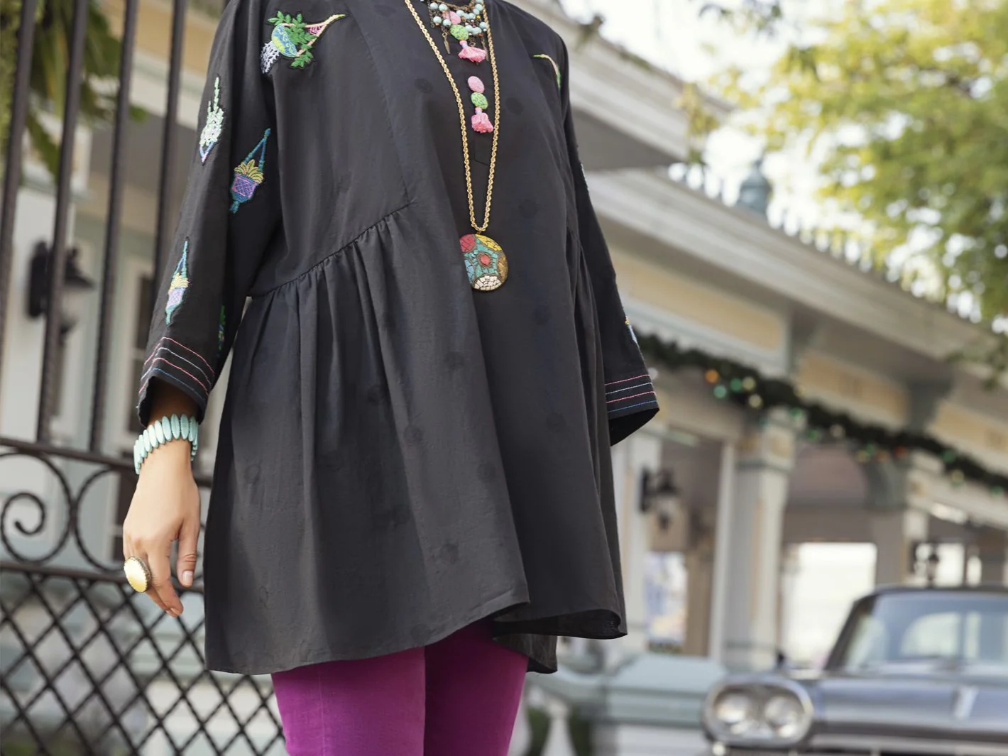 BLACK JACQUARD KURTI | ALP-LK-US-1360/FB-1360A - Image 4