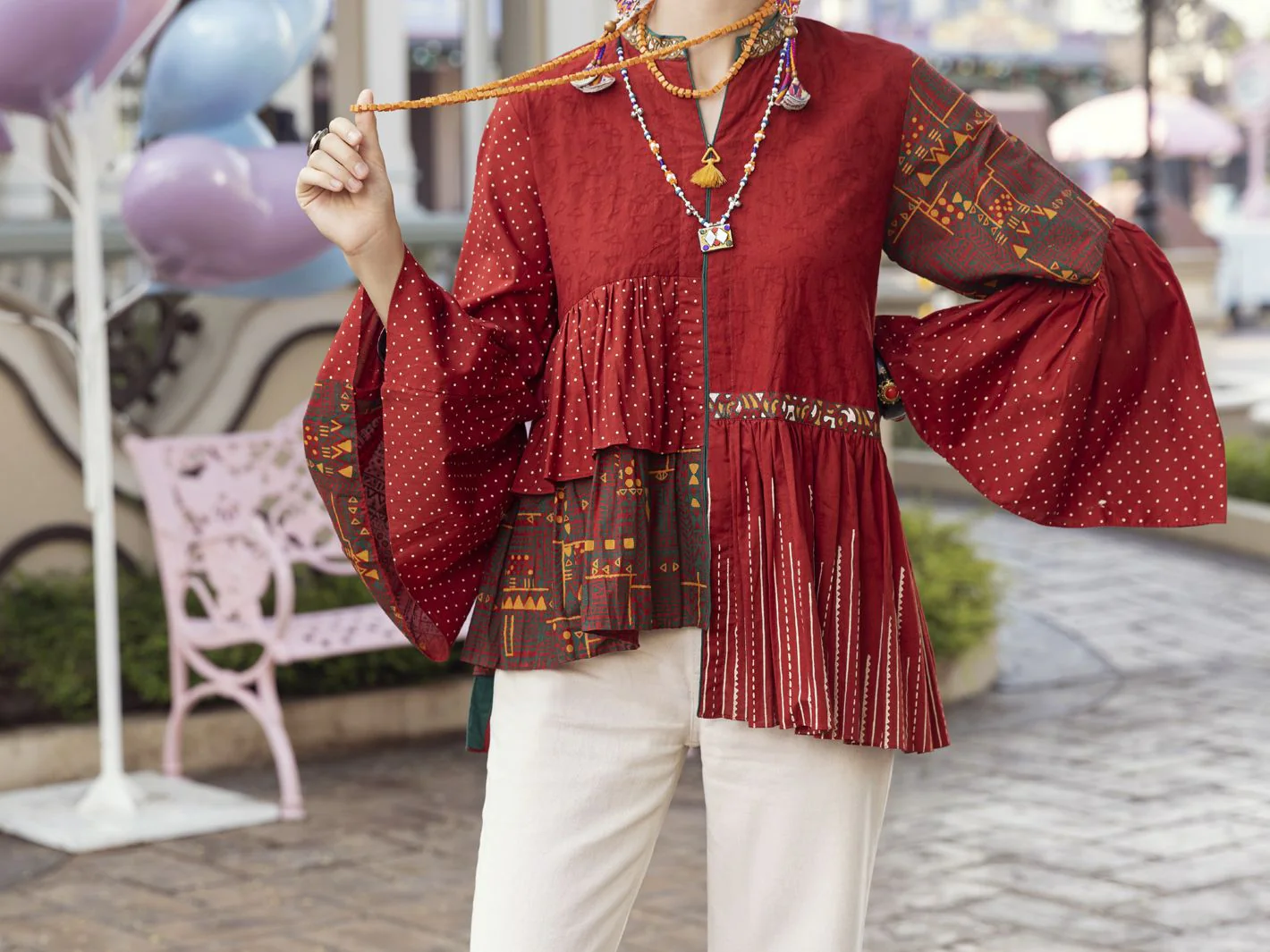 RED KURTI | ALP-LK-US-1361/FB-1361A - Image 5