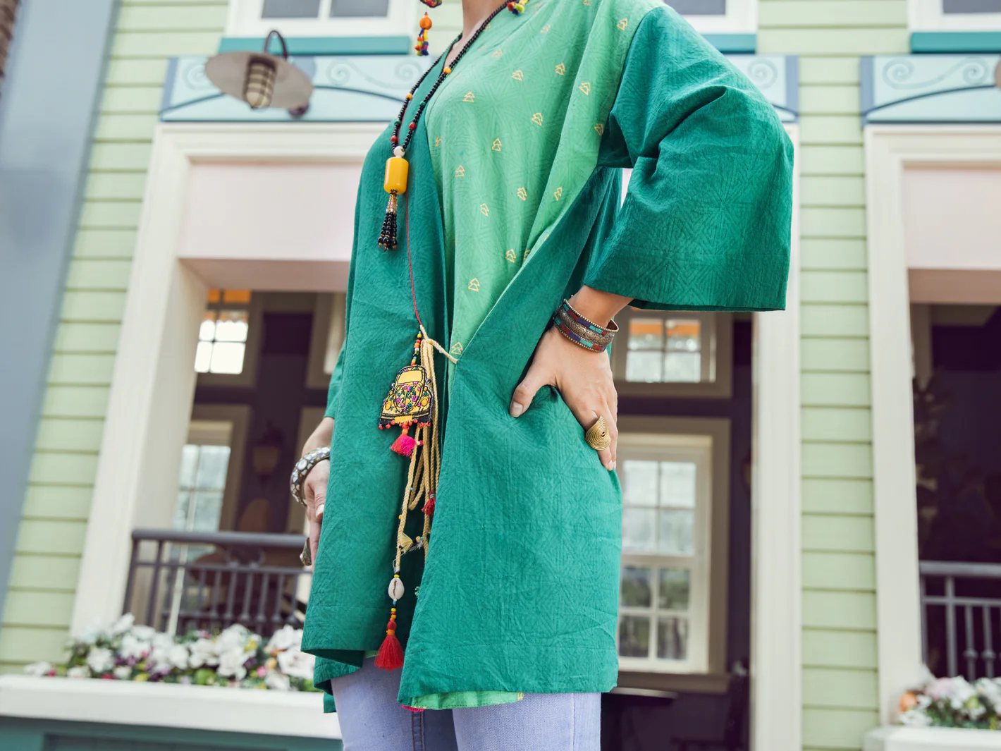 GREEN COTTON DOBBY KURTI | ALP-LK-US-1362/AM-2539A - Image 6