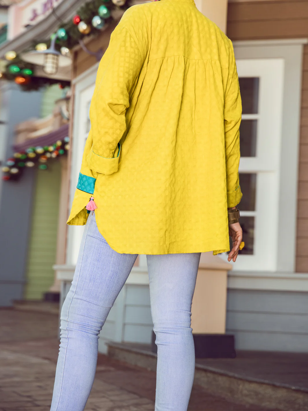 LIME DOBBY KURTI | ALP-LK-US-1364/AM-2541A - Image 2