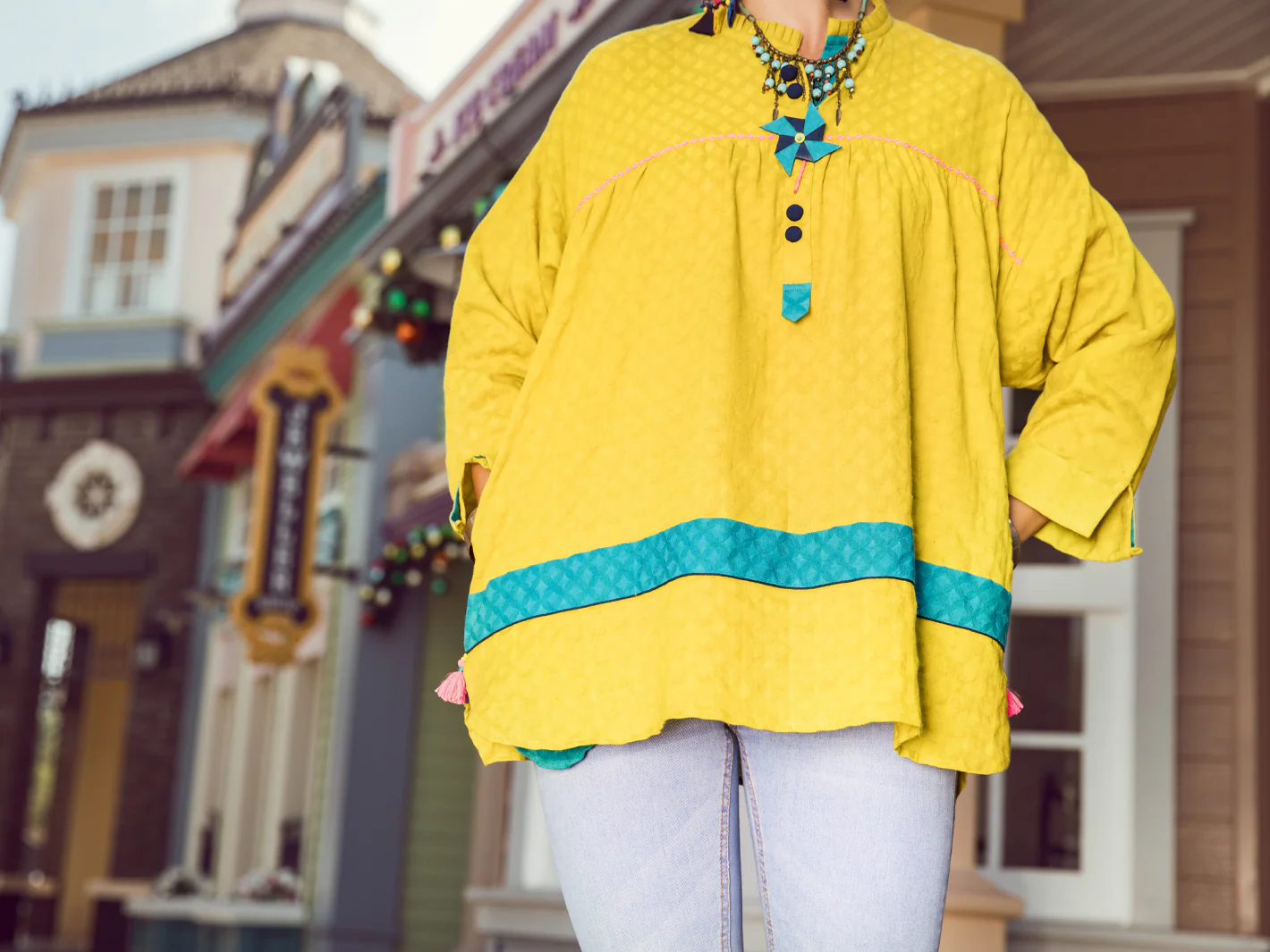 LIME DOBBY KURTI | ALP-LK-US-1364/AM-2541A - Image 5