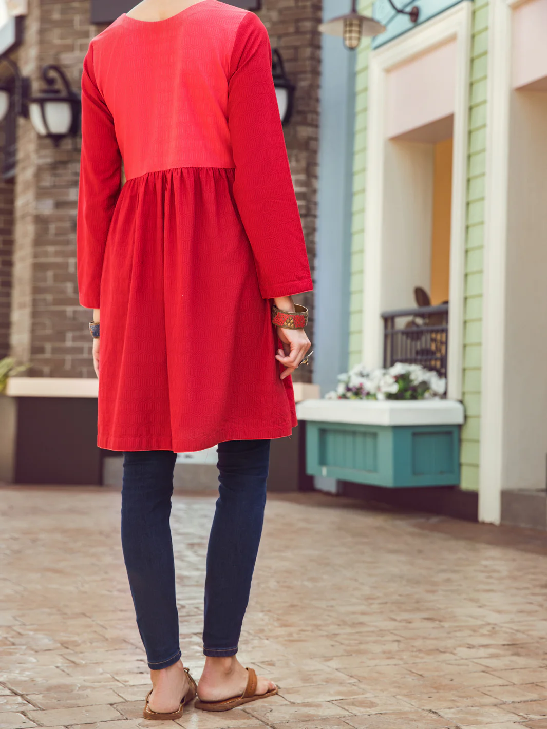 MAROON DOBBY KURTI | ALP-LK-US-1367/AM-2544A - Image 2