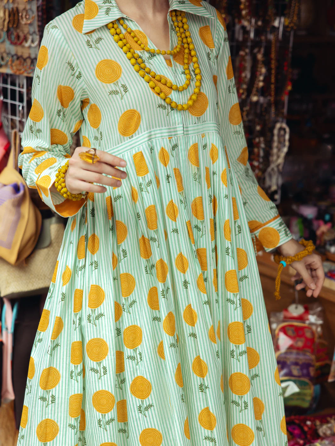 TURQUOISE KURTI | ALP-LK-US-1761/FB-1761A - Image 4