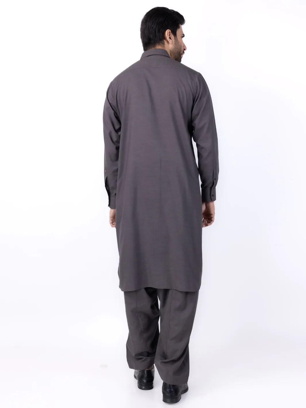 CHARCOAL GREY VISCOSE KAMEEZ SHALWAR | ALWA-KS-433/AM-6184C - Image 3