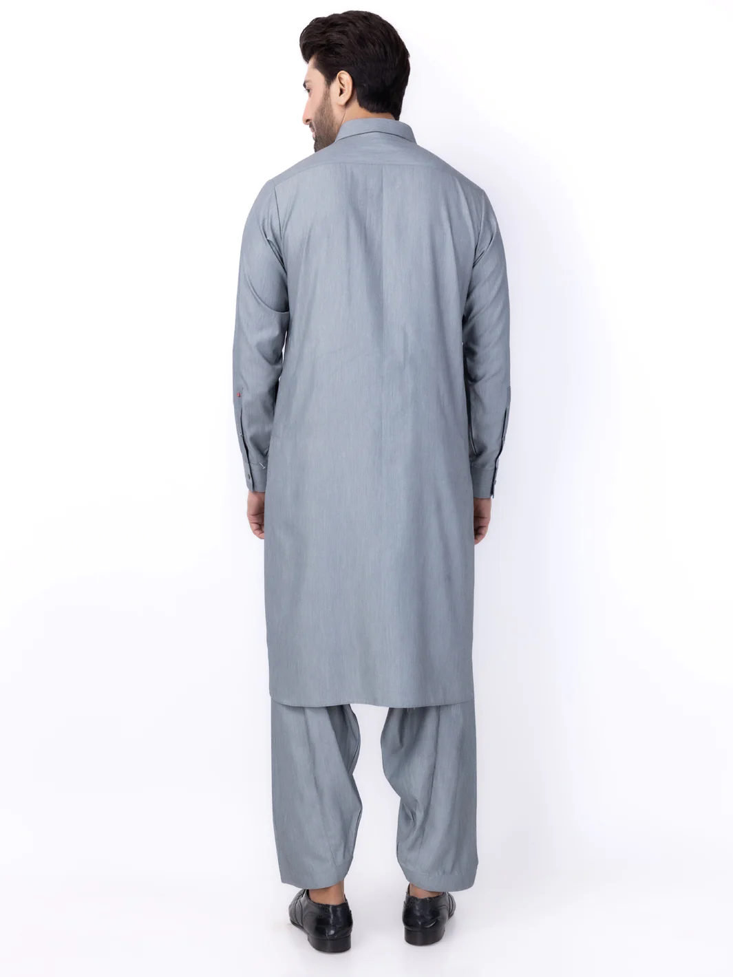 ASH GREY VISCOSE KAMEEZ SHALWAR | ALWA-KS-436/AM-6167D - Image 3