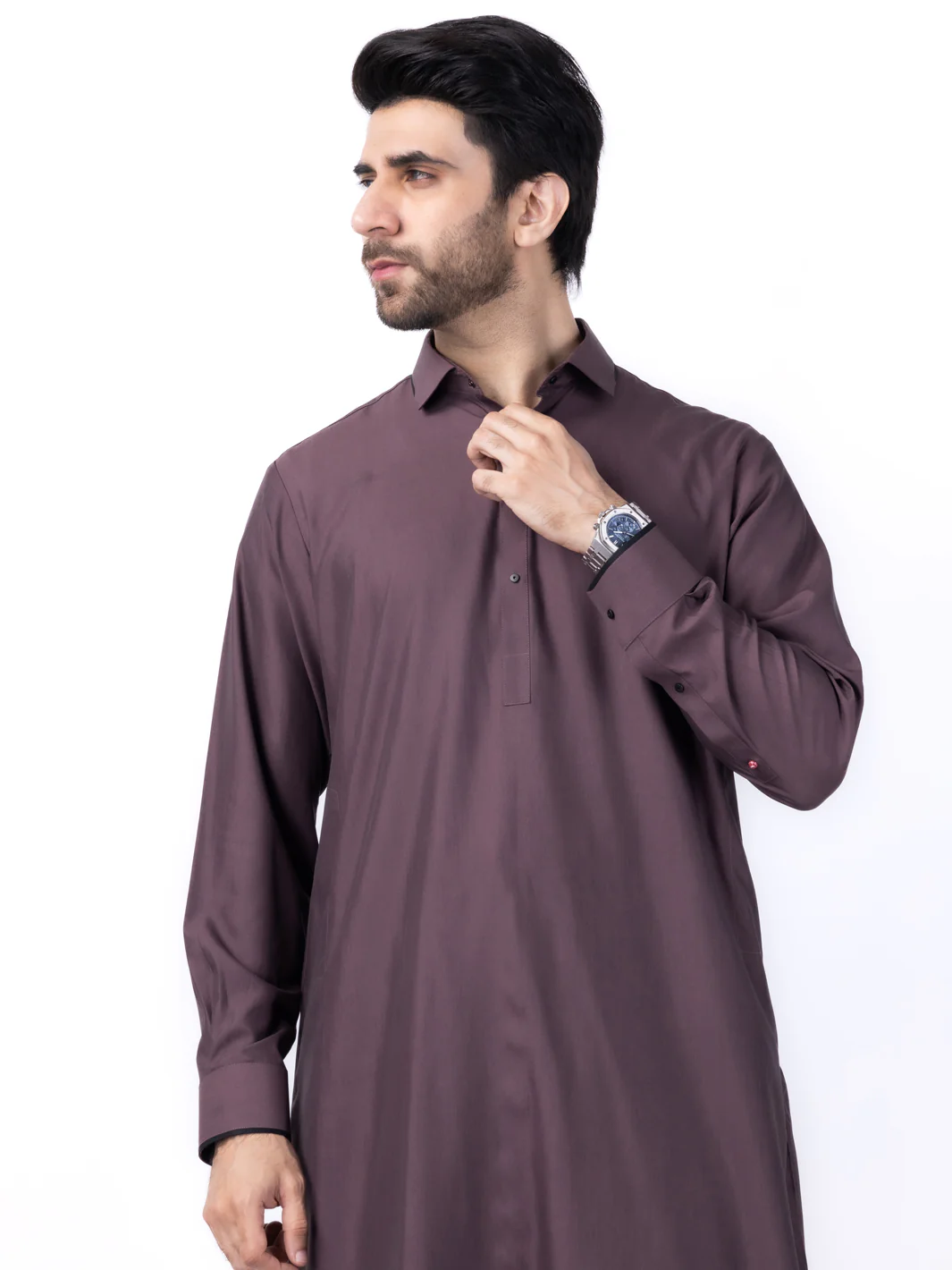 BURGUNDY VISCOSE KAMEEZ SHALWAR | ALWA-KS-438/AM-6167G - Image 2