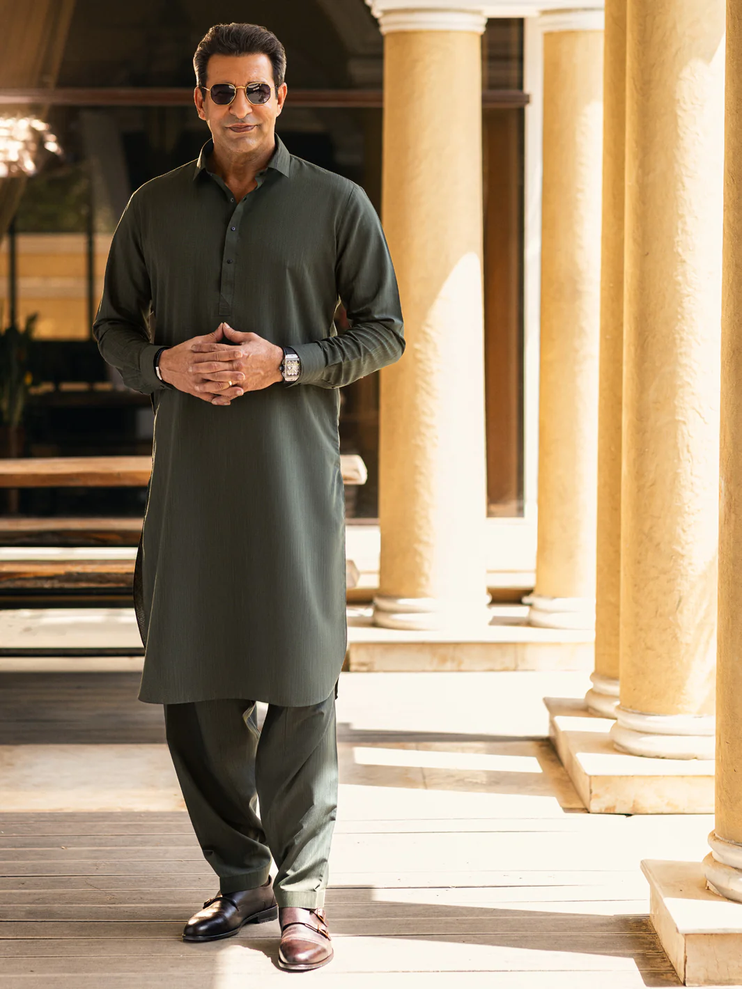 GREEN KAMEEZ SHALWAR | ALWA-KS-459/AM-6214E - Image 4