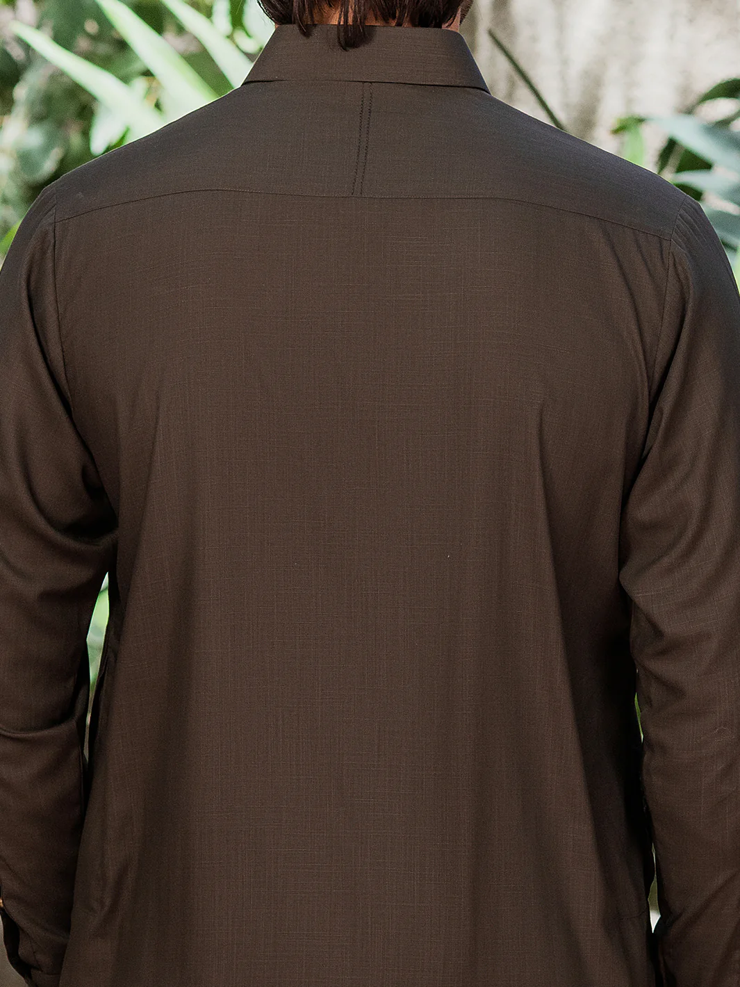 OLIVE GREEN BLENDED KAMEEZ SHALWAR | ALWA-KS-530/AM-6289D - Image 5