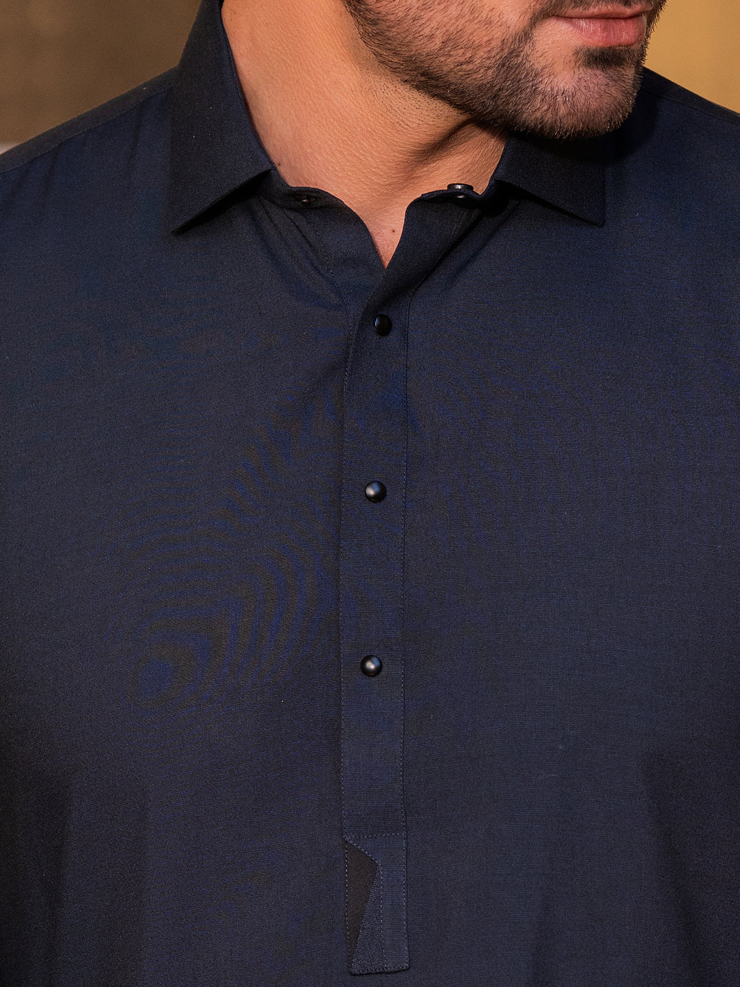 DARK BLUE BLENDED KAMEEZ SHALWAR | ALWA-KS-532/AM-6298E - Image 3