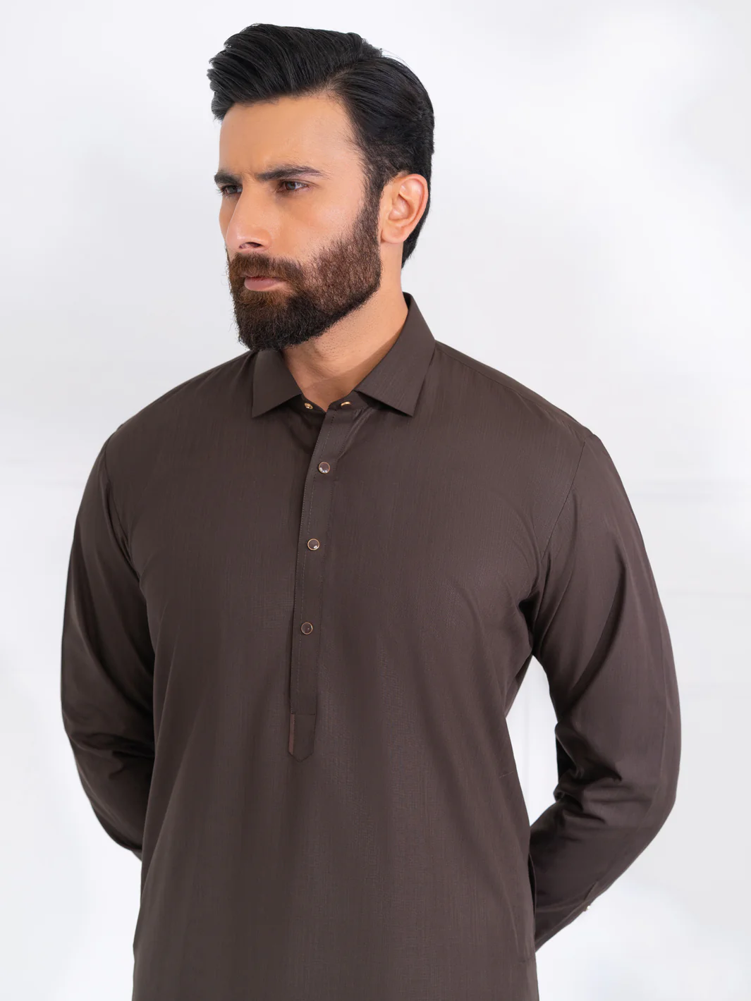 DARK BROWN KAMEEZ SHALWAR | ALWA-KS-558/AM-6343C - Image 2