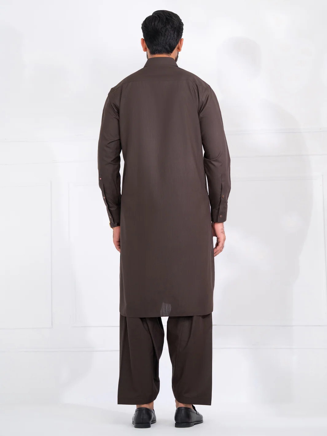 DARK BROWN KAMEEZ SHALWAR | ALWA-KS-558/AM-6343C - Image 3