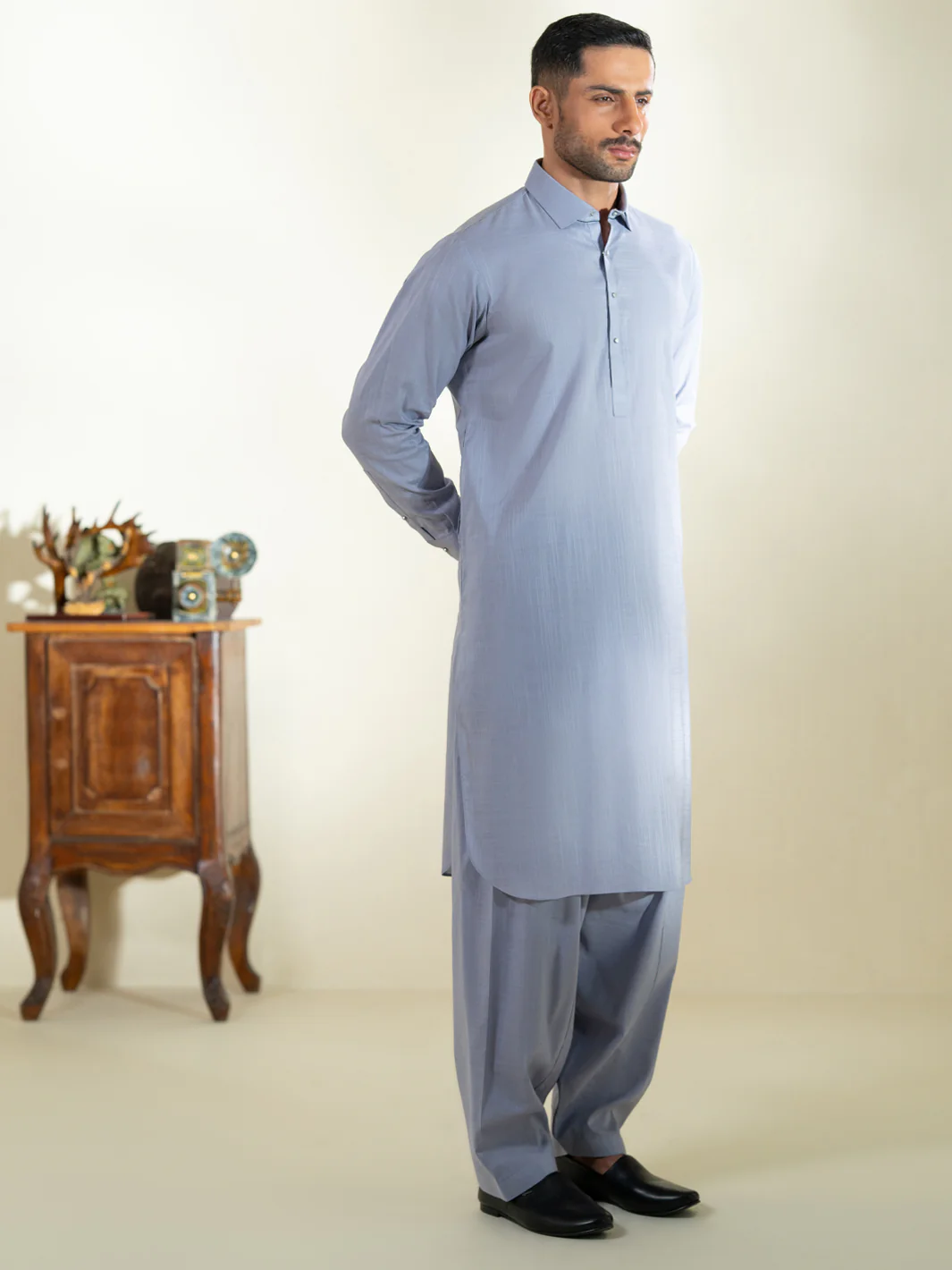 PURPLE COTTON KAMEEZ SHALWAR | ALWA-KS-574/AM-6348E - Image 5