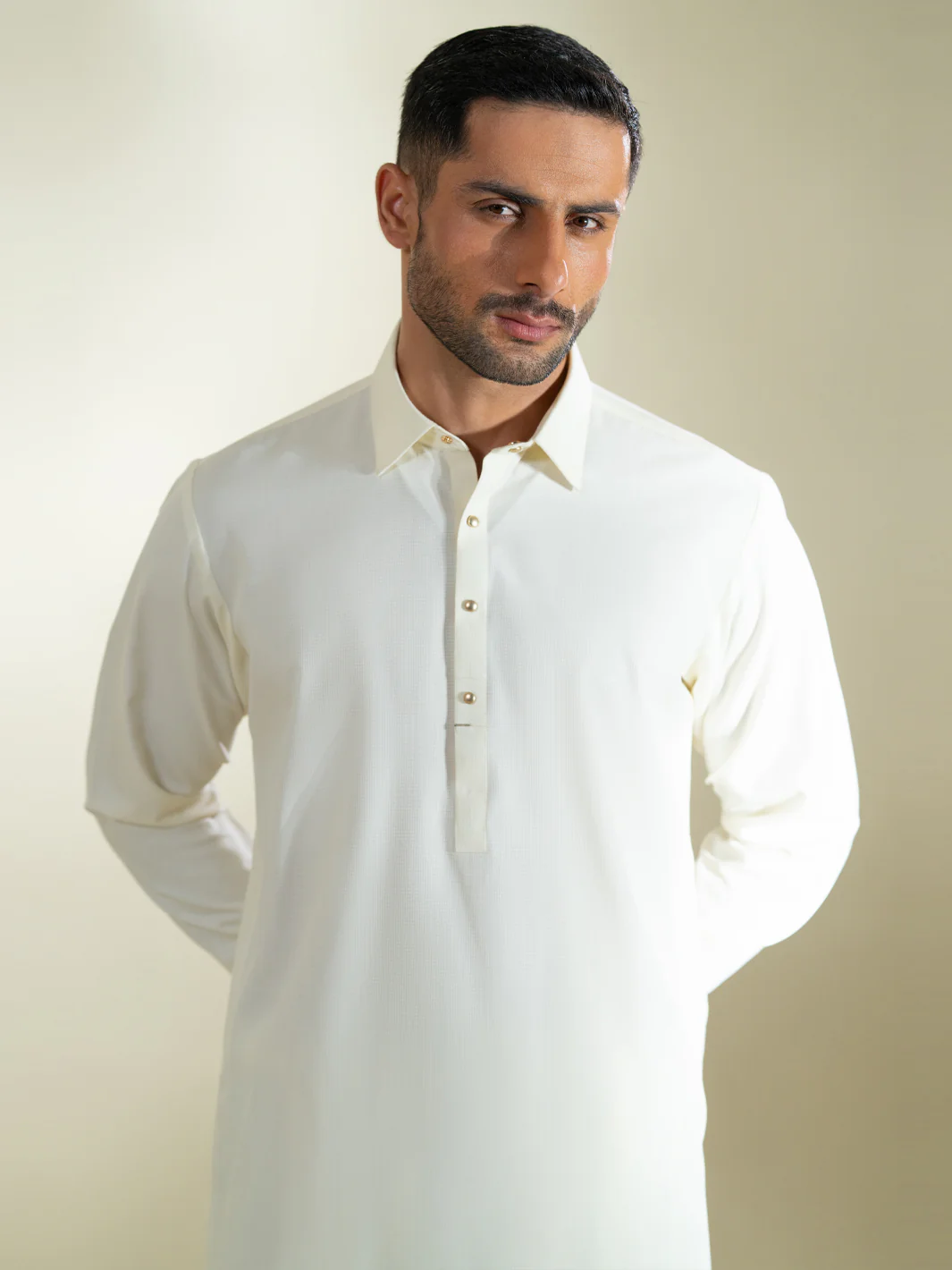 CREAM BLENDED KAMEEZ SHALWAR | ALWA-KS-580/AM-6342B - Image 2