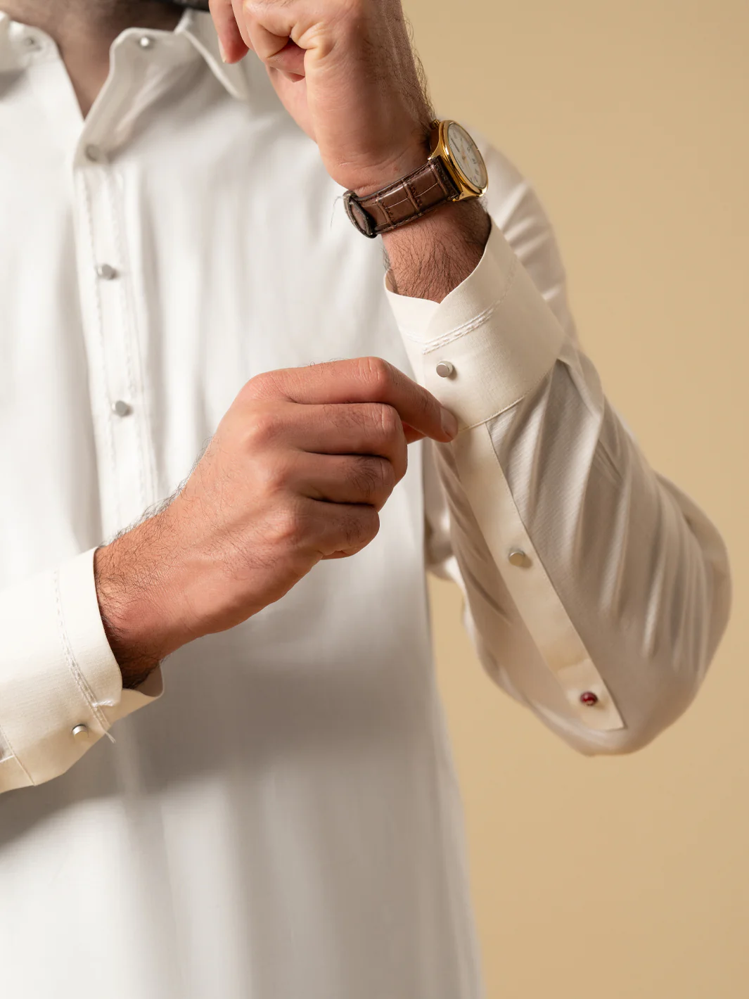 OFF WHITE COTTON KAMEEZ SHALWAR | ALWA-KS-581/AM-6347D - Image 6