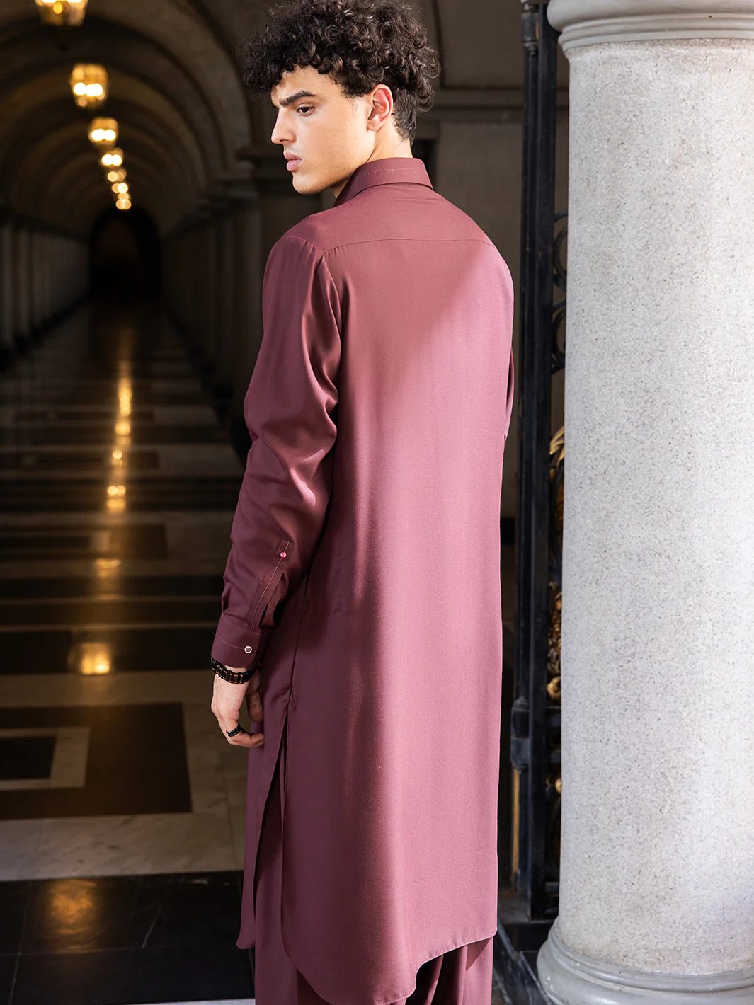MAROON KAMEEZ SHALWAR | ALWA-KS-US-24-414 - Image 5