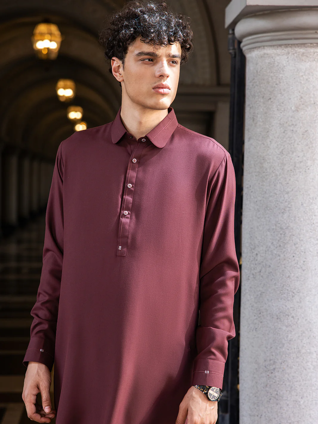 MAROON KAMEEZ SHALWAR | ALWA-KS-US-24-414 - Image 6