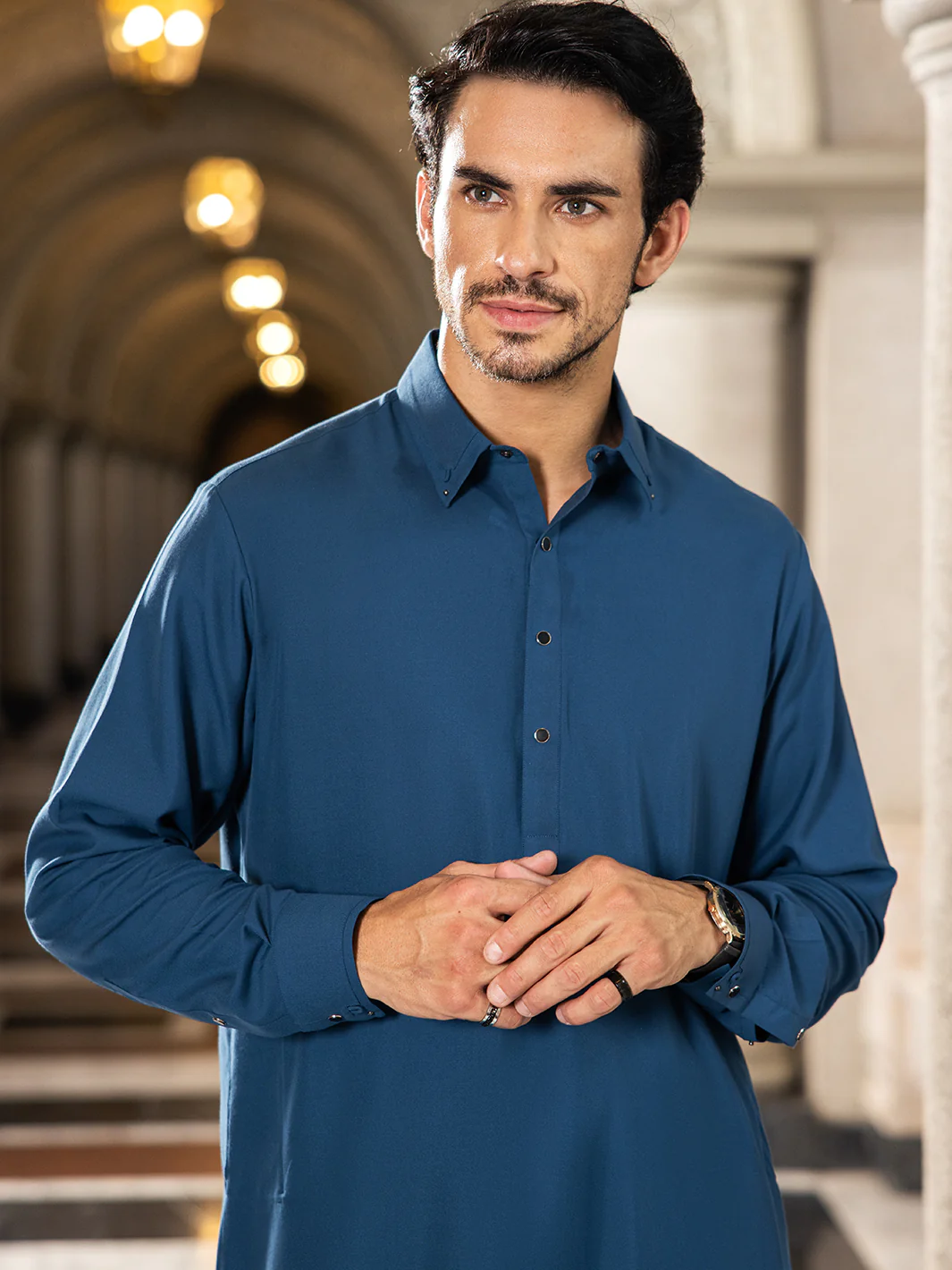 TEAL BLUE KAMEEZ SHALWAR | ALWA-KS-US-24-417 - Image 3