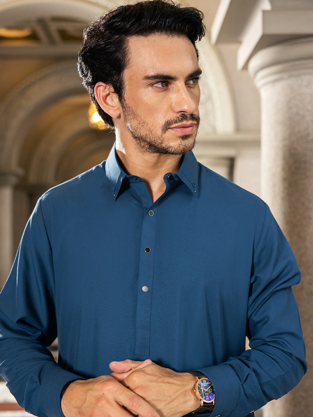 TEAL BLUE KAMEEZ SHALWAR | ALWA-KS-US-24-417 - Image 4