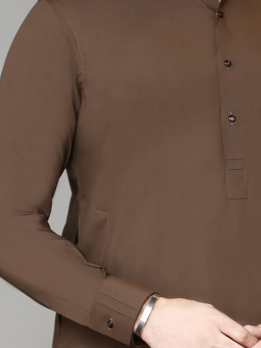BROWN KAMEEZ SHALWAR | ALWA-KS-US-183/AM-813-1C - Image 3