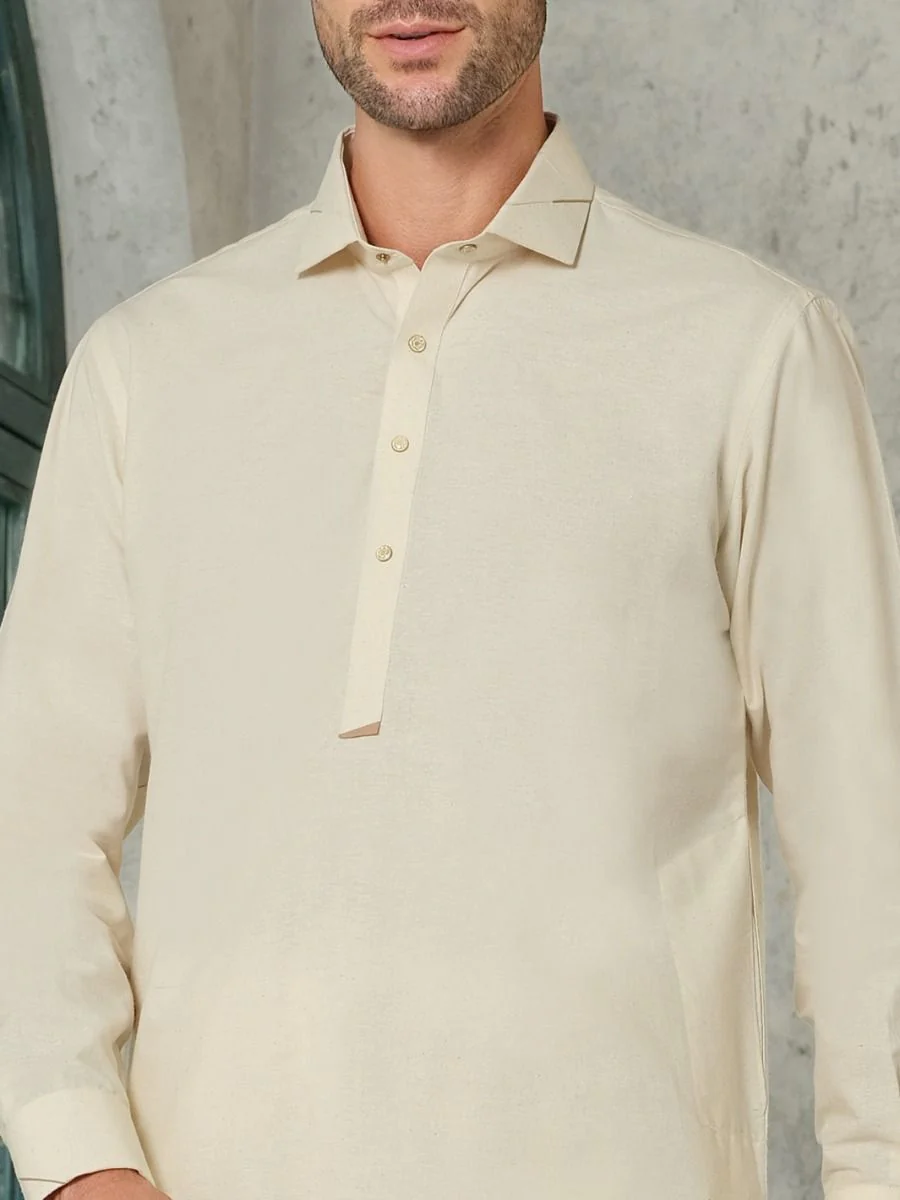 CREAM BLENDED KAMEEZ SHALWAR | ALWA-KS-US-188/AM-805A - Image 2