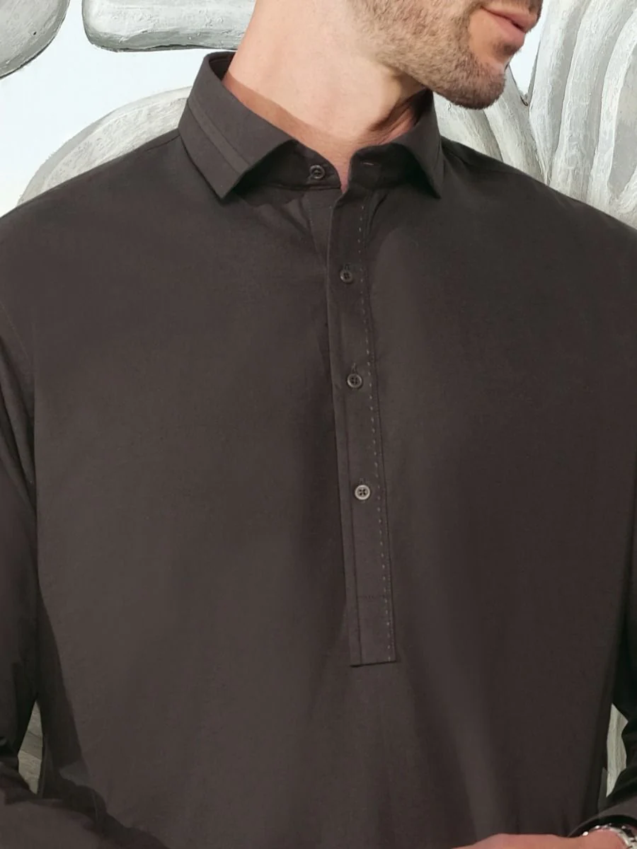 GREY BLENDED KAMEEZ SHALWAR | ALWA-KS-US-189/AM-805D - Image 2