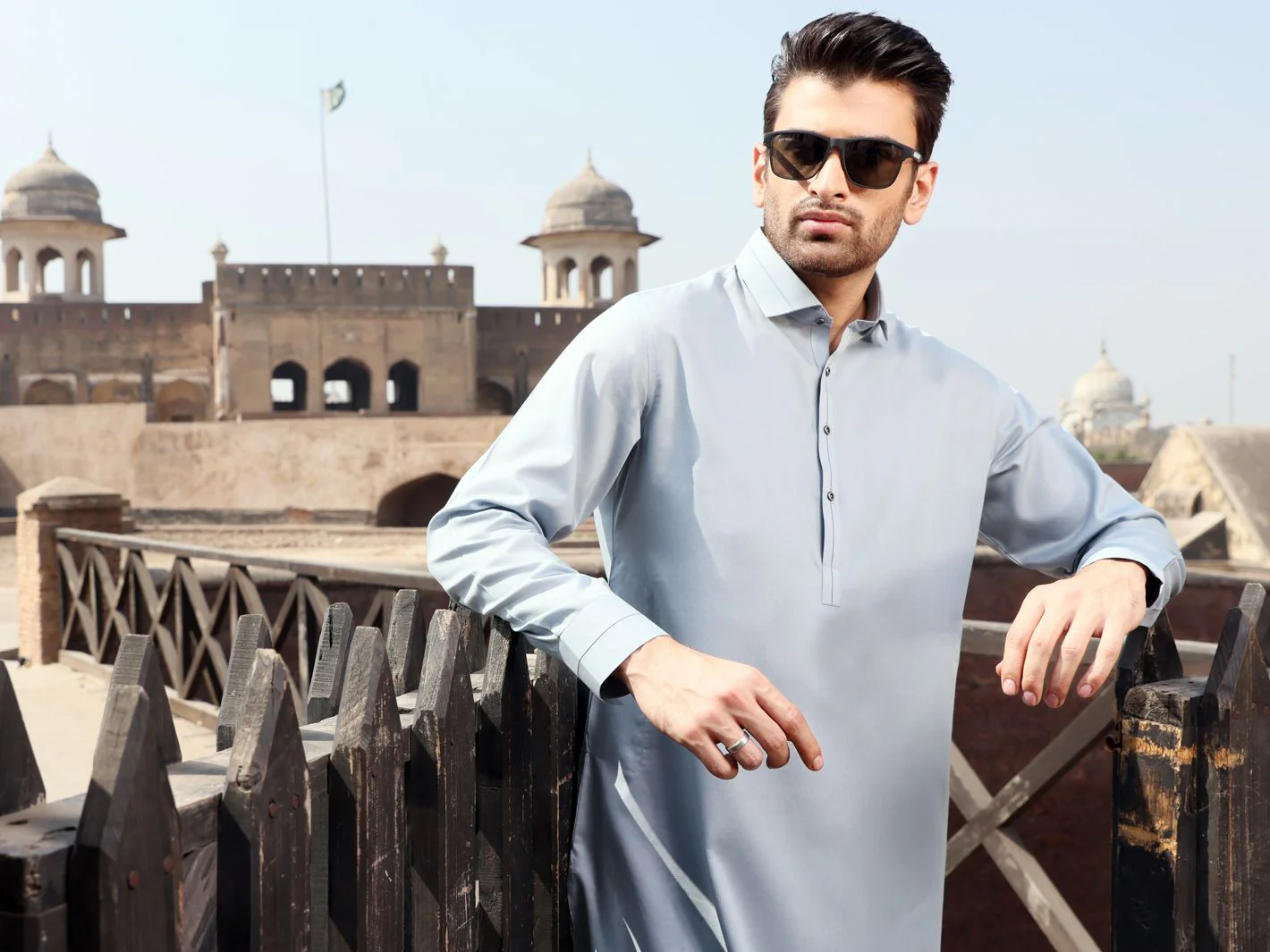 LIGHT BLUE KAMEEZ SHALWAR | ALWA-KS-US-203 V-3 2020 - Image 3