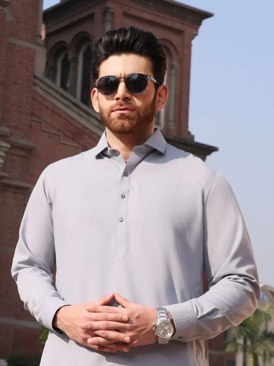 LIGHT BLUE VISCOSE KAMEEZ SHALWAR | ALWA-KS-US-227 V-1 2021 - Image 2